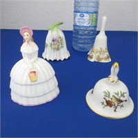 Staffordshire Lady China Bell, Herend Handpainted