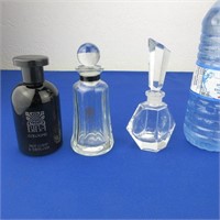 3 Perfume Bottles: 2 w/ Stoppers