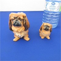 2 Royal Doulton Pekingese Dog Figurines