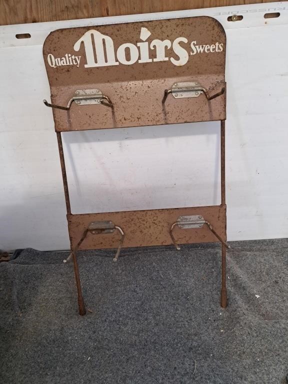 Moirs display stand 10"W x 18"H