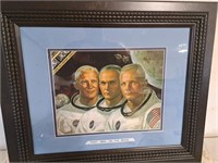 Framed First Men on the Moon 21 x 25"