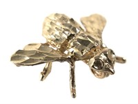 14K YG Insect Pin Brooch 1.9g TW 1/2" L