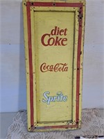 Early stenciled wooden Coke sign 16 x 36"