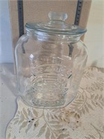 Large peanut jar 8"D 12"H