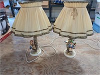 Vintage Hummel lamps