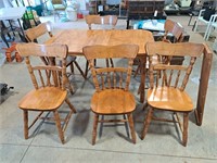 Maple table with 6 chairs