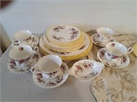 4 pl set +. Lavender Rose china