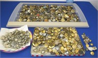 Large Collection of Mostly Metal Buttons