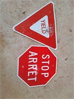 Stop and yield signs