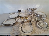Large quantity of silver plate