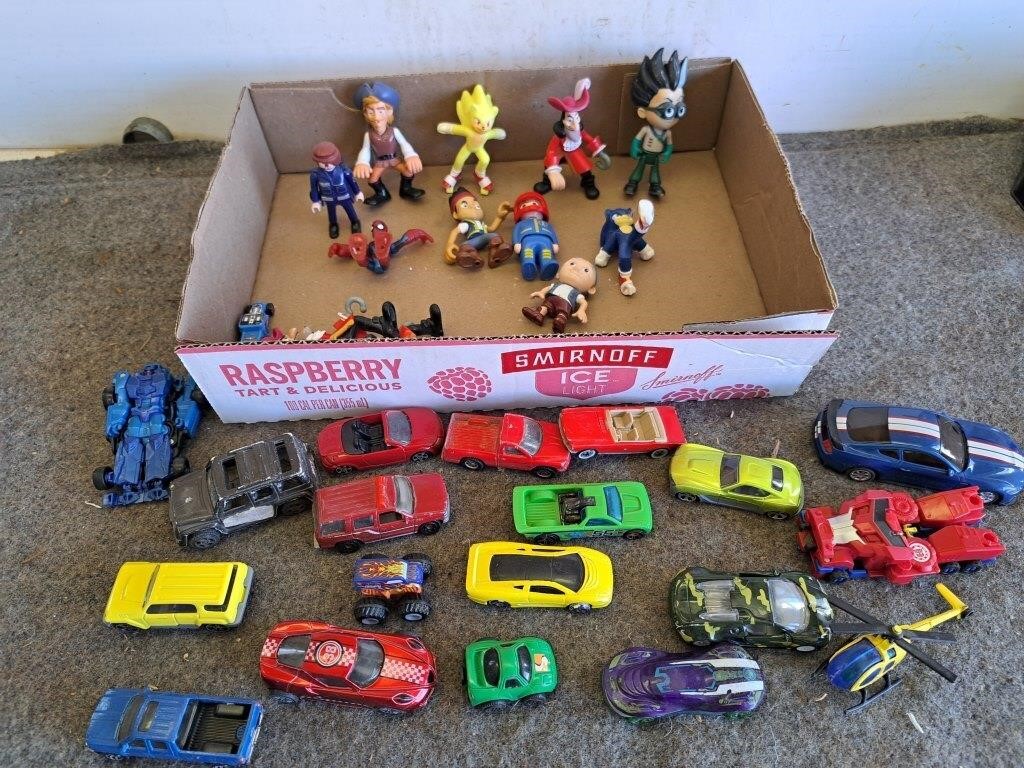 Collection of cars and figurines