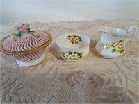 Paragon sugar/cream, Japan flowered bowl