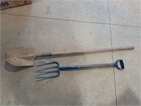 Shovel and fork