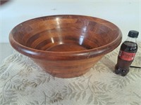Large wooded turned bowl 17"D