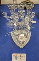 EIGHT CLEAR GLASS SERVING PIECES