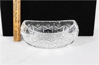 Vintage Crystal cut Canoe bowl