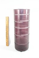 Large purple glass vase made in Italy