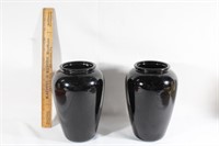 VTG Pair of Black amethyst vase