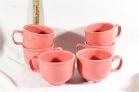 6 Fiesta Flamingo Homer Laughlin jumbo mugs