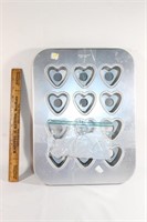 Two Chicago Metallic heart muffin tins