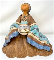 Terry Slonaker Sculpture Navajo Woman with Pot,