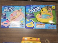 Blow up kids pool and water tube