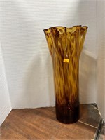 Amber Tortoise Vase, approx 15in T