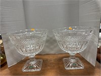 2 Shannon Crystal Bowls, 24 percent lead, 10in T