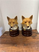 Fox head bookends