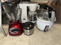 Blender, steamer and coffee pot