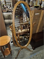 Oak dressing mirror