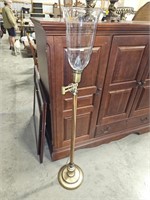 Vintage brass floor lamp and 2 table lamps