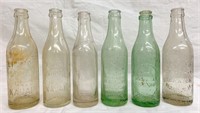 6 Vintage Soda Bottles, Lihue, Lahaina, Kauai,