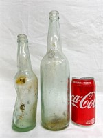 2 Vintage Soda Bottles, Honolulu Brewing &
