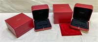 2 Red Cartier Bracelet Boxes (Box Only)