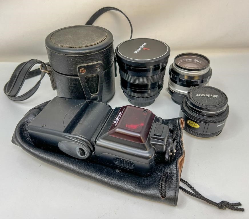 Lot of Camera Items, Nikon Speedlight SB-24,
