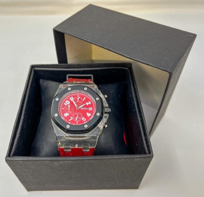 Drops Milano Watch Red/Black, Working Condition