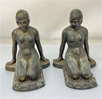 Pair of Art Deco Frankhart Indiana Metal Bookends