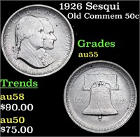 1926 Sesqui Old Commem Half Dollar 50c Grades Choi