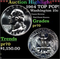 Proof ***Auction Highlight*** 1964 Washington Quar