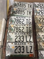 6 Maine license plates