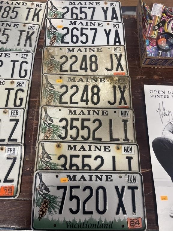 7 maine license plates