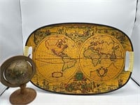 World tray and small globe