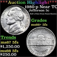 ***Auction Highlight*** 1980-p Jefferson Nickel Ne