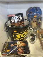 Star Wars items and e.t. Figure