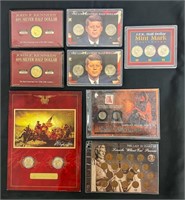 8 Sets Collectors Coins, John F Kennedy 40%