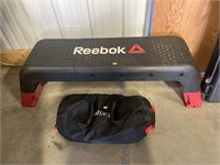 Weight bag and Reebok exercise item