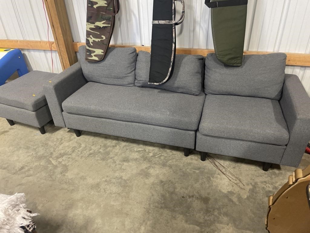Kids sectional couch w/ ottoman