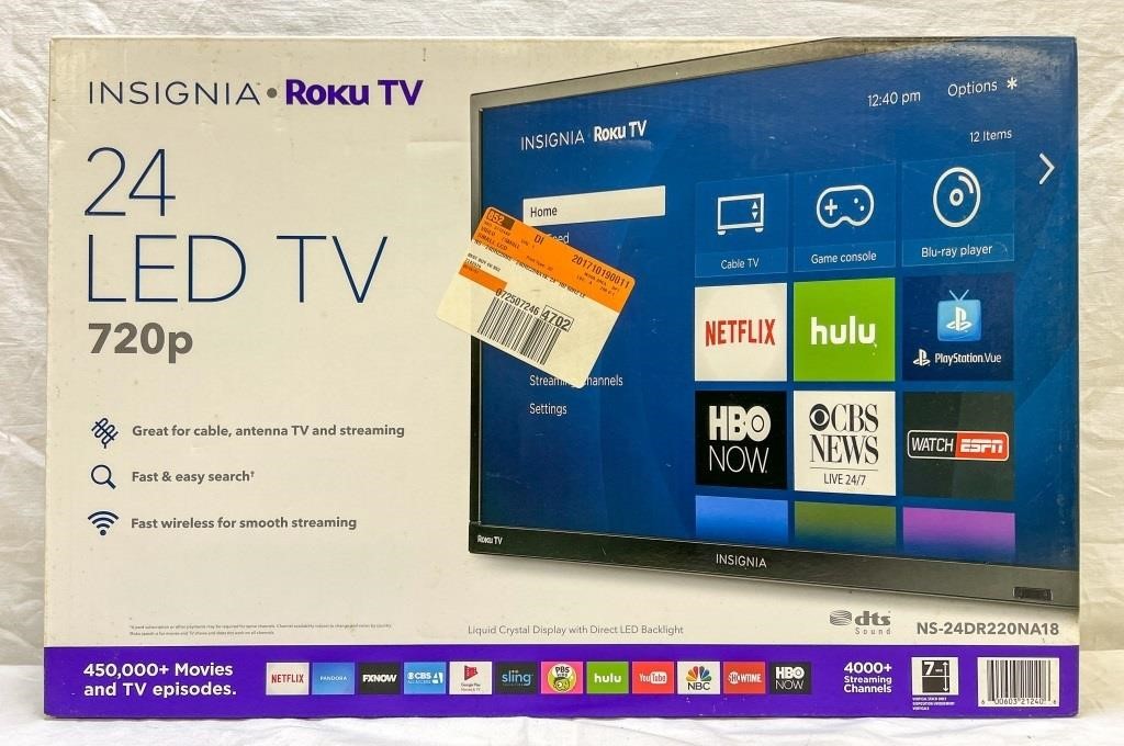 New In Box Insignia Roku TV 24 LED 720p