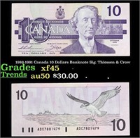 1986-1991 Canada 10 Dollars Banknote Sig. Thiessen